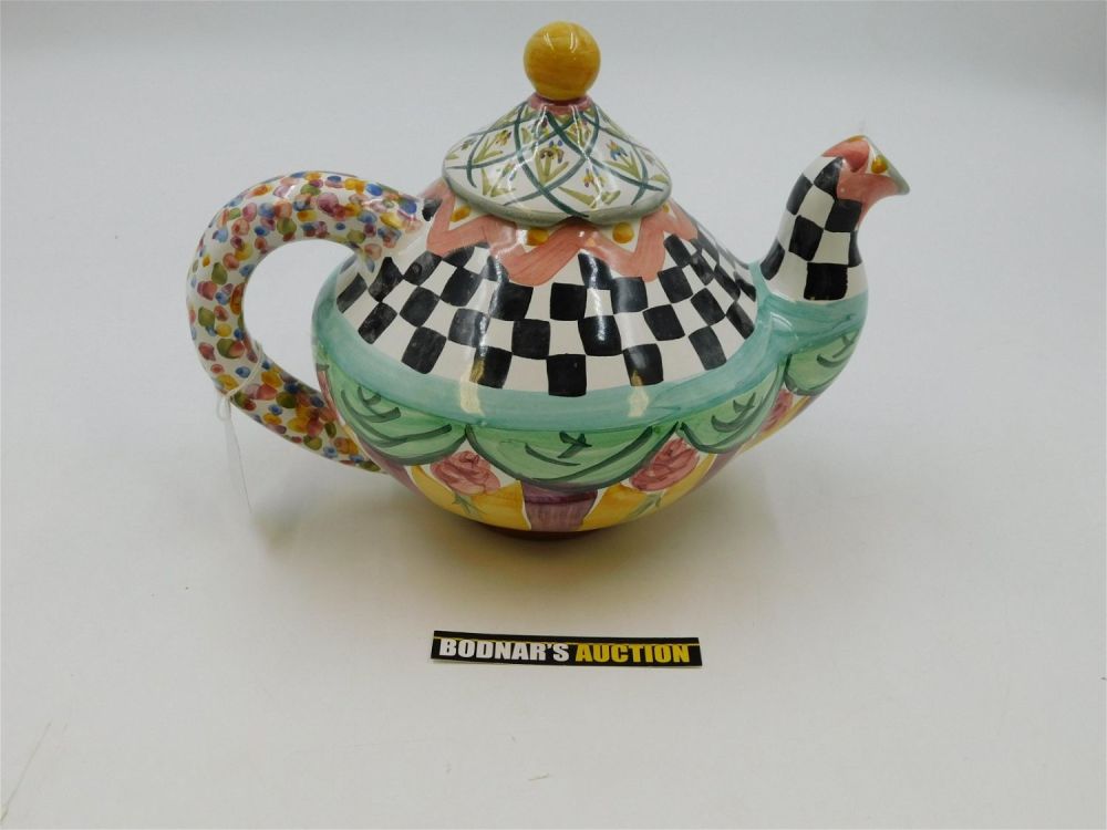 Lot 163: Mackenzie-Childs Odd Fellows Teapot