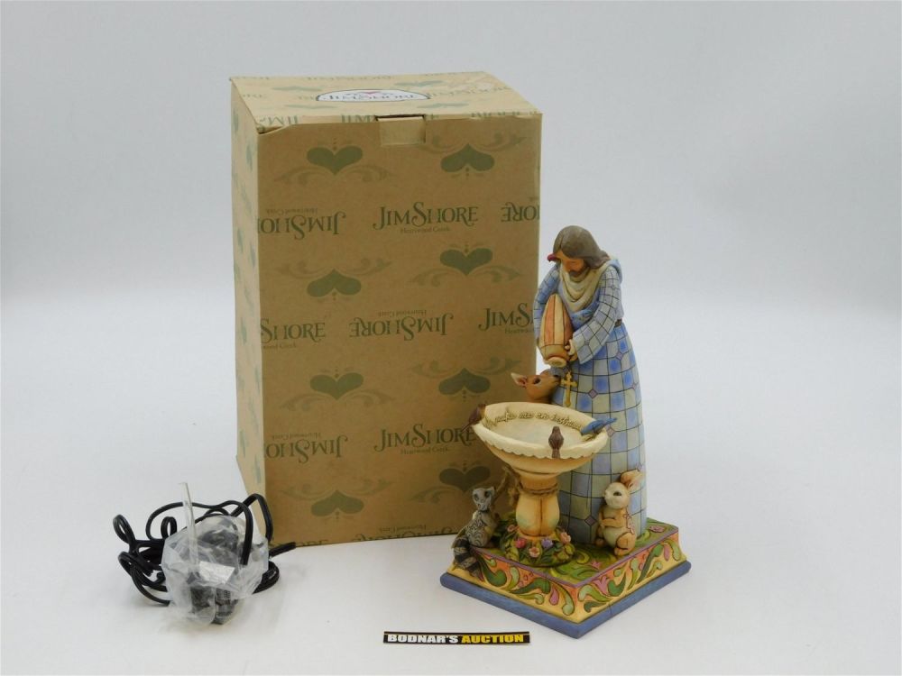 Lot 244: Jim Shore St. Francis Tabletop Fountain