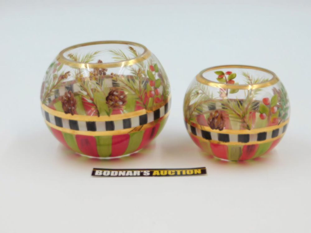 Lot 274: Pair of Mackenzie-Childs Votives