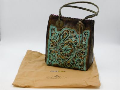 Patricia Nash Leather Pocketbook. Patricia Nash Brown and Blue Leather Pocketbook. New without 
