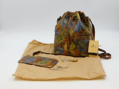 Patricia Nash Leather Floral Print Pocketbook. Patricia Nash Brown Leather Floral Print 