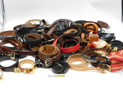 Large Lot of Belts. Including Leather, Cloth, Suspenders...etc.. Used Condition. This sale will 