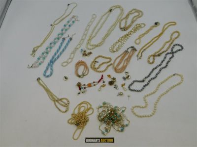 Lot of Costume Pearl Jewelry. Mostly Necklaces and a Few Sets. This sale will be broadcast live 