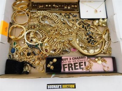 Large Lot of Gold-Tone Costume Jewelry. Including Many Signed Pieces - Joan Rivers, Juicy and 