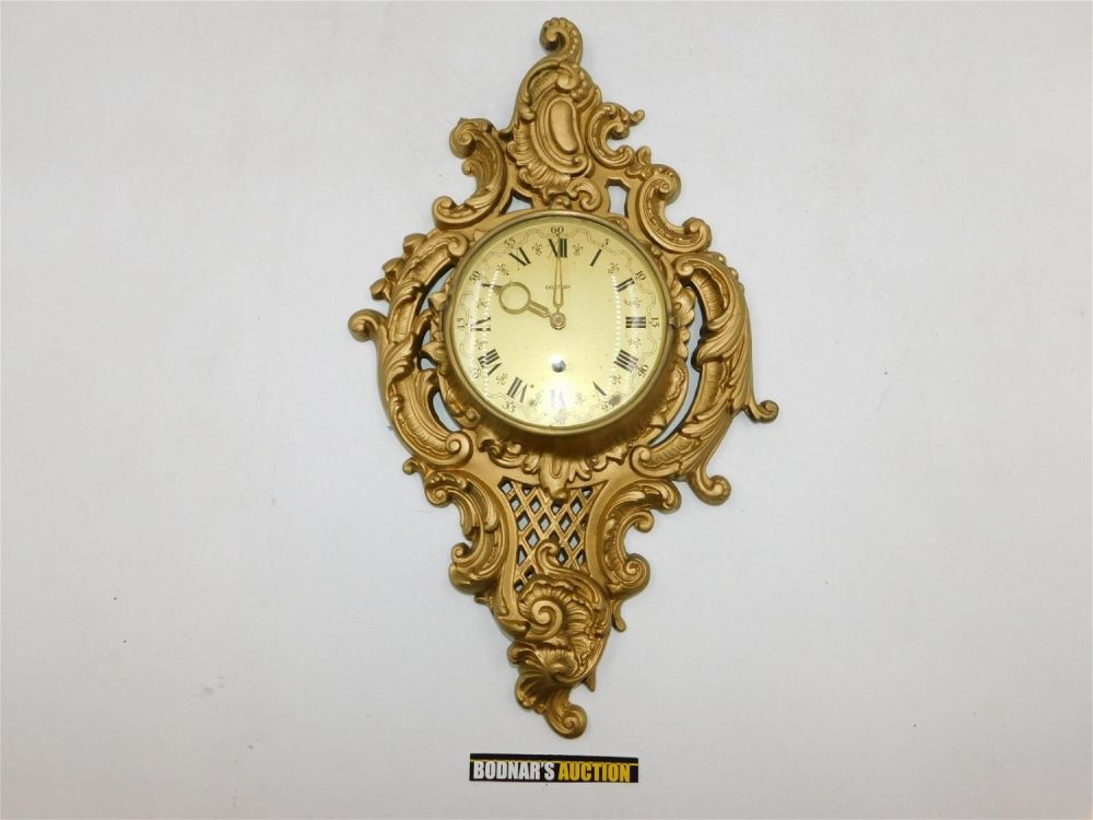 Lot 158: Brass Italian Style 8 Day Wall Clock