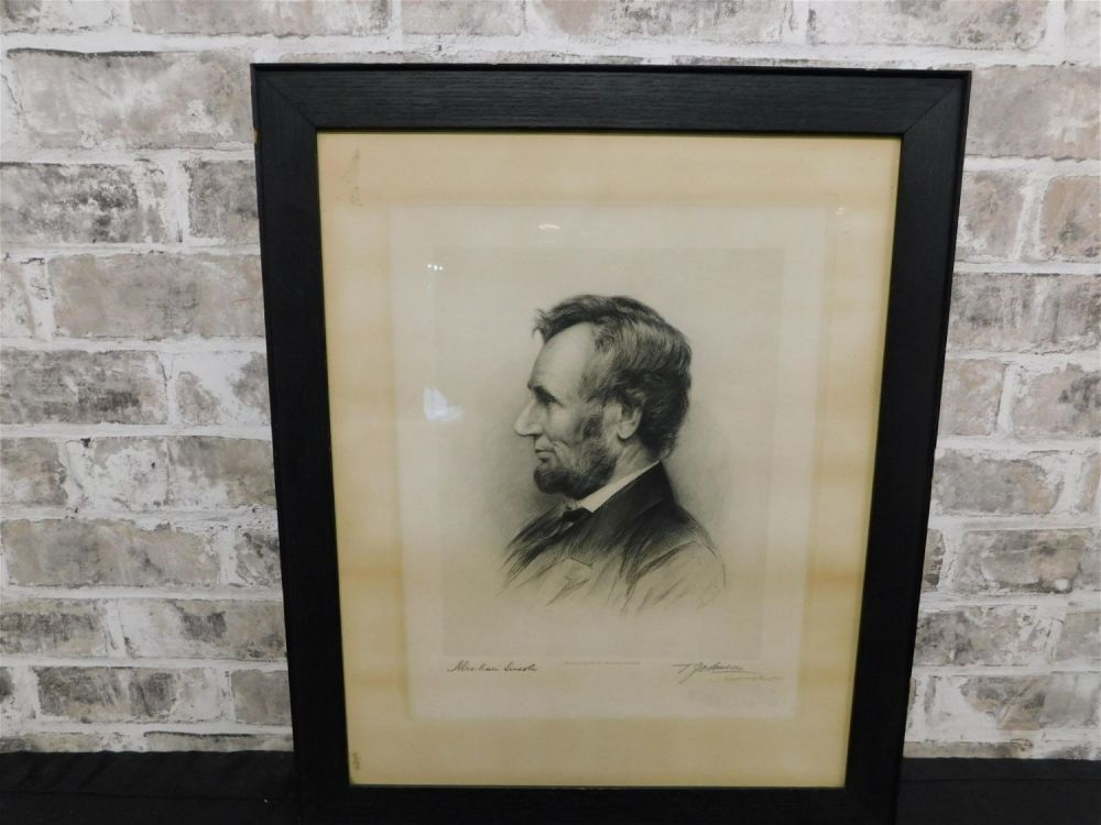 Lot 238: Framed Portrait of Abraham Lincoln
