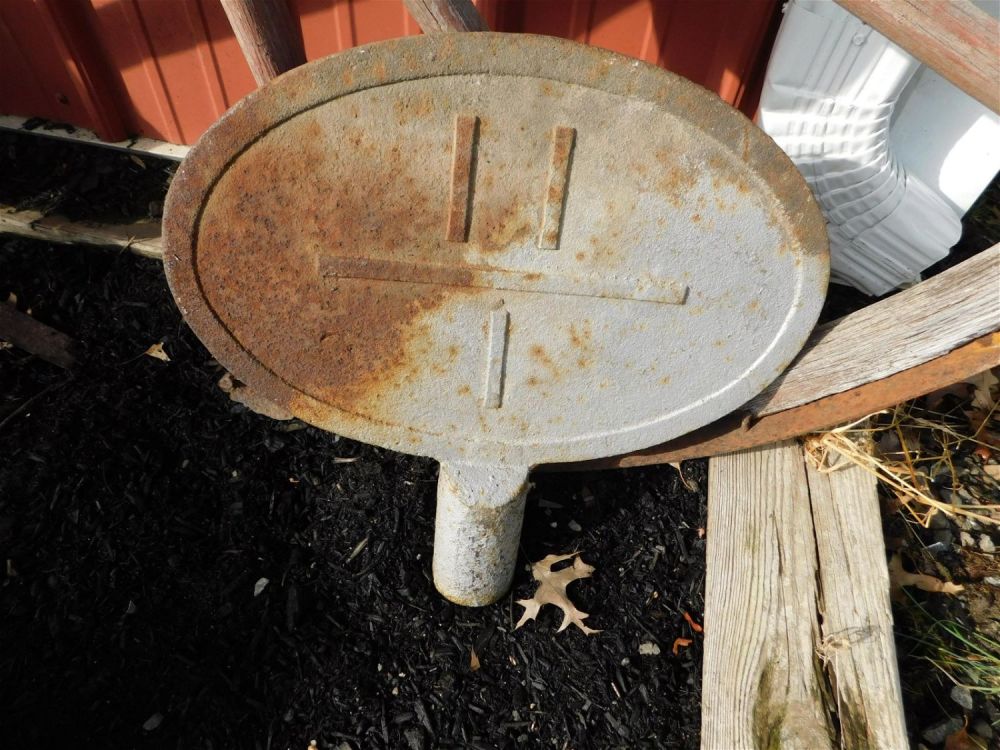 Lot 249: Cast Iron Sign Showing Track 1 and 2