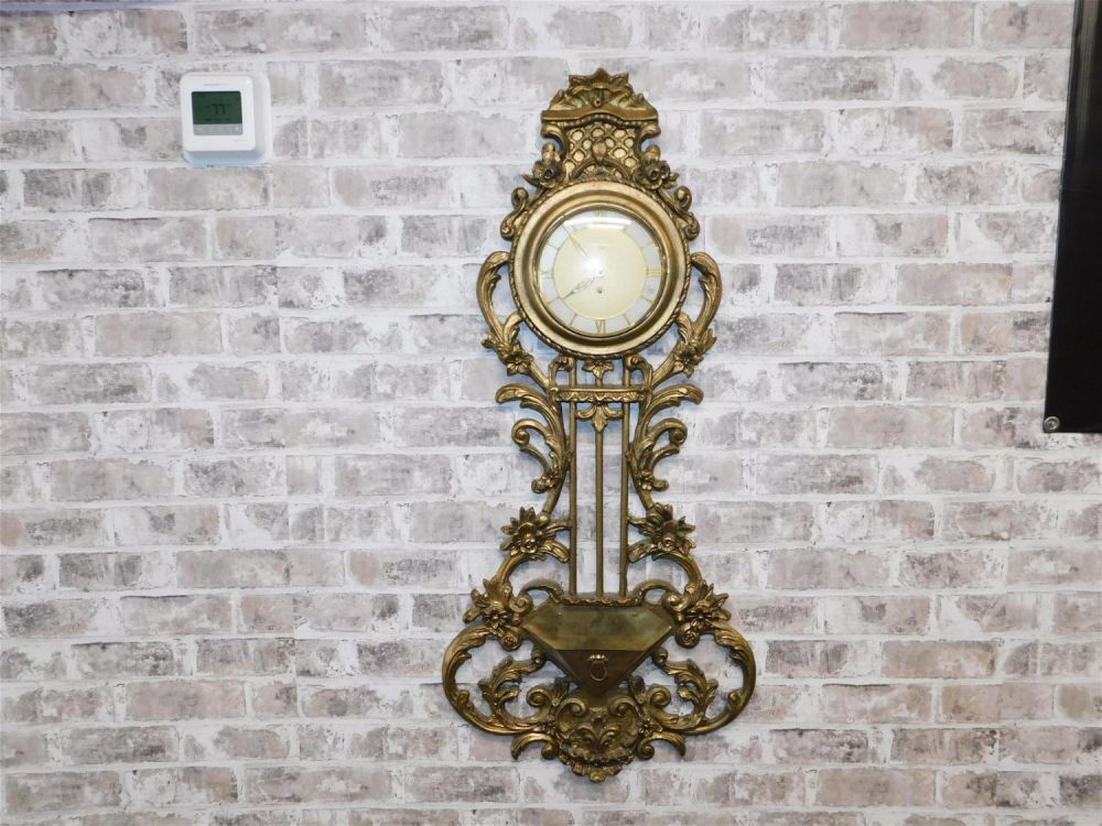 Lot 267: Italian Carved Wood Wall Clock