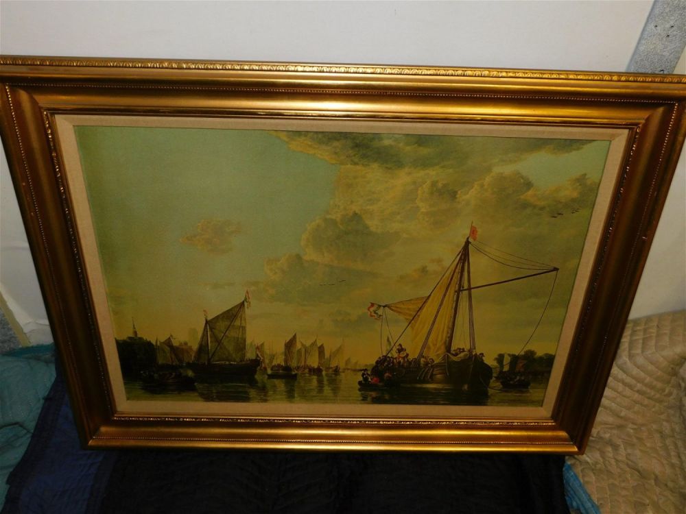 Lot 269: Framed Print of Ship Scene