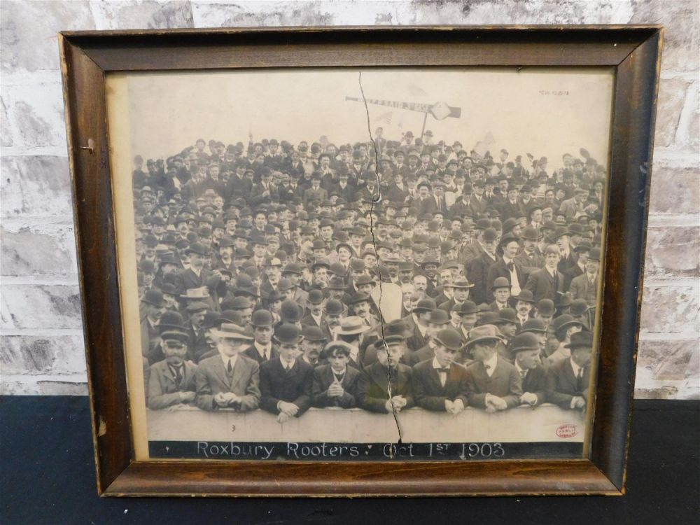 Lot 156: Framed Copy of Royal Rooters cheering on Boston team at