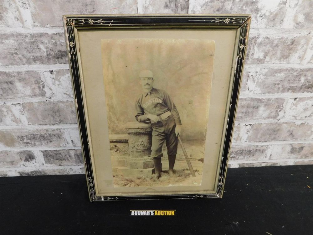 Lot 210: Framed Copy of Portrait of Boston's First True Baseball