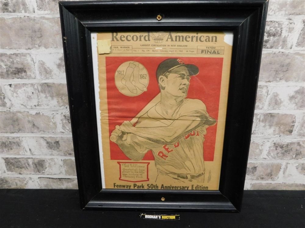 Lot 220: Framed 1962 Cover of Record American Fenway Park 50th