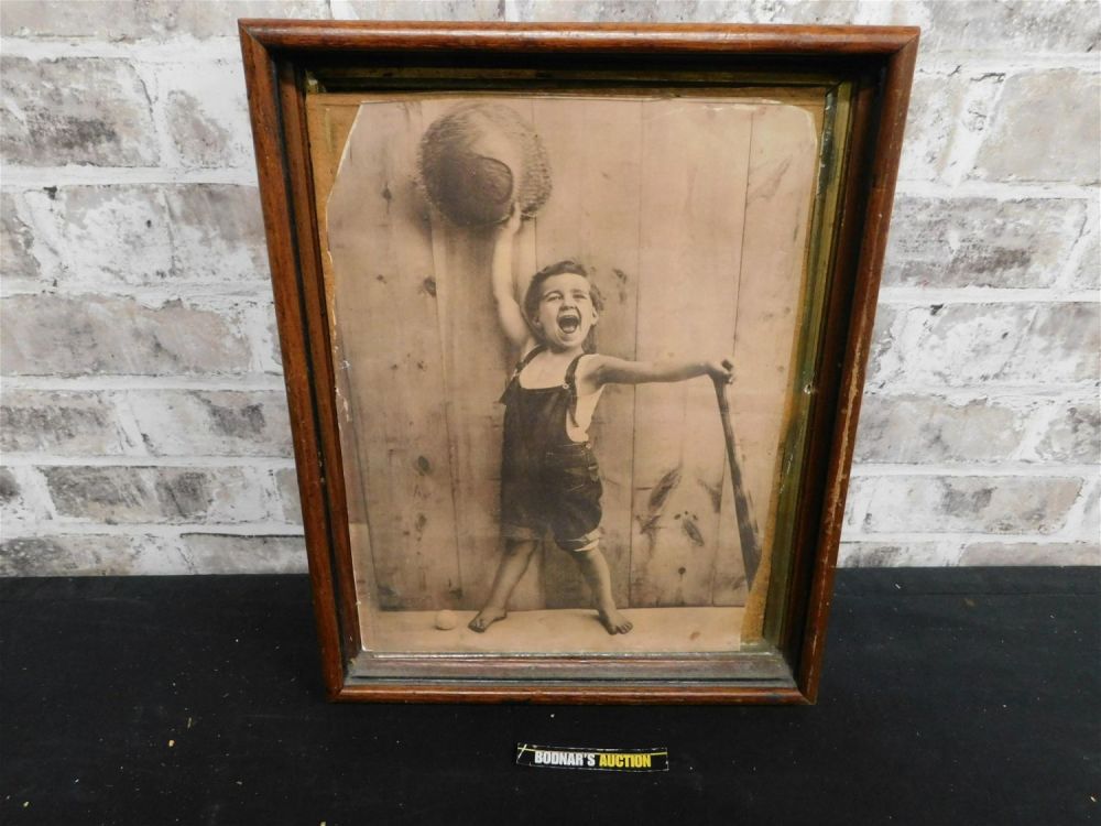 Lot 225: Framed Copy of Boy with Bat 1910