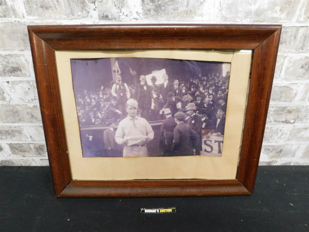 Lot 228: Framed Copy of Chick Stahl in 1903