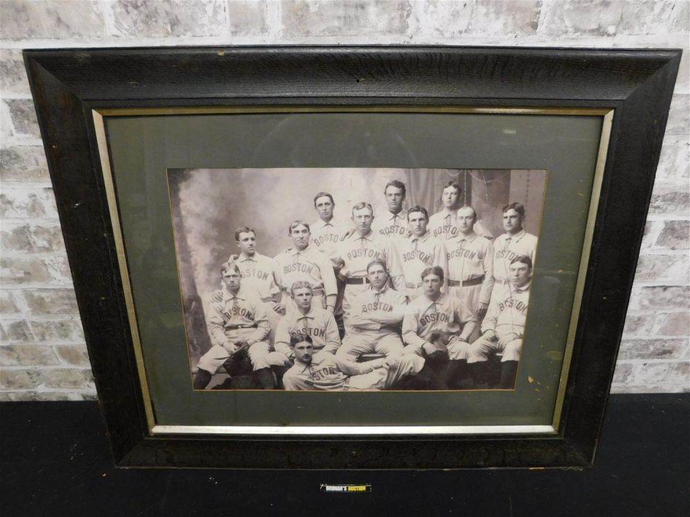 Lot 233: Framed Copy of 1901 Boston Americans Team Picture