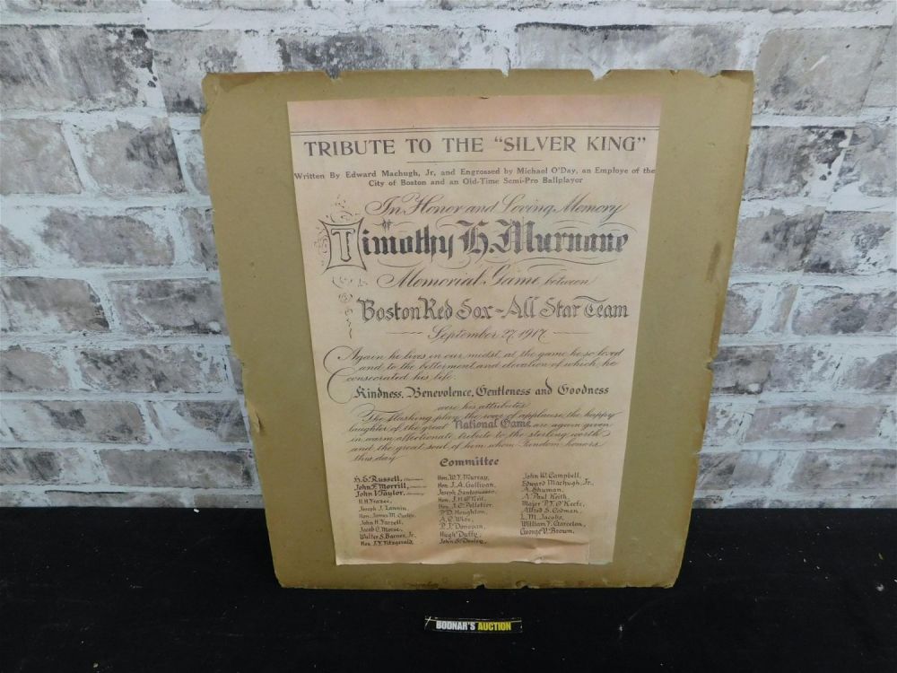 Lot 235: Copy of Advertisement for the 1917 Memorial Game