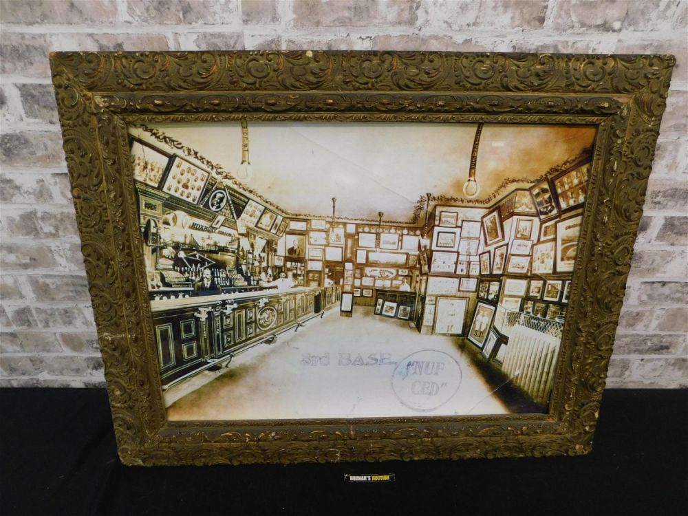Lot 239: Framed Copy of the McGreevy 3rd Base Saloon