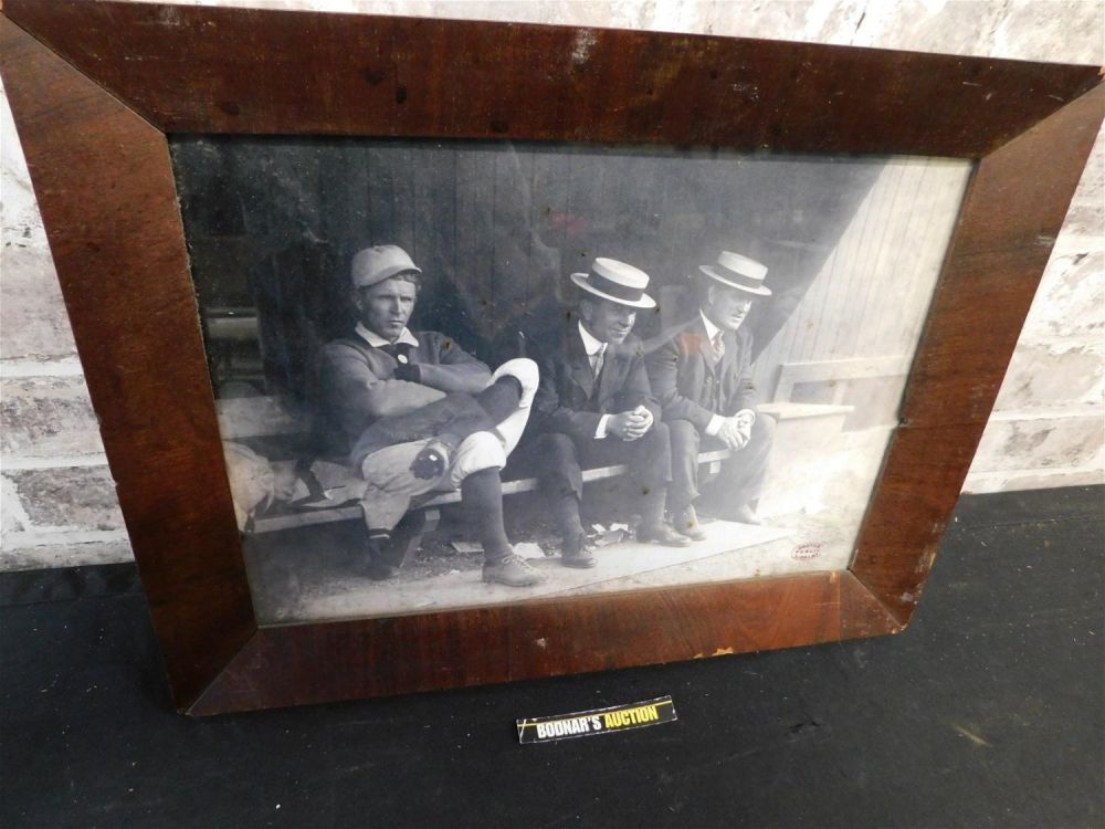 Lot 245: Framed Copy of Lou Criger, Hugh Duffy, and Hurst