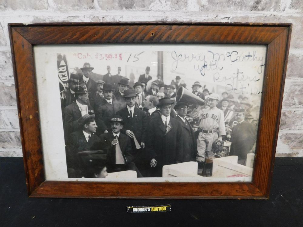 Lot 247: Framed Copy of Red Sox Mascot Jerry McCarthy sings