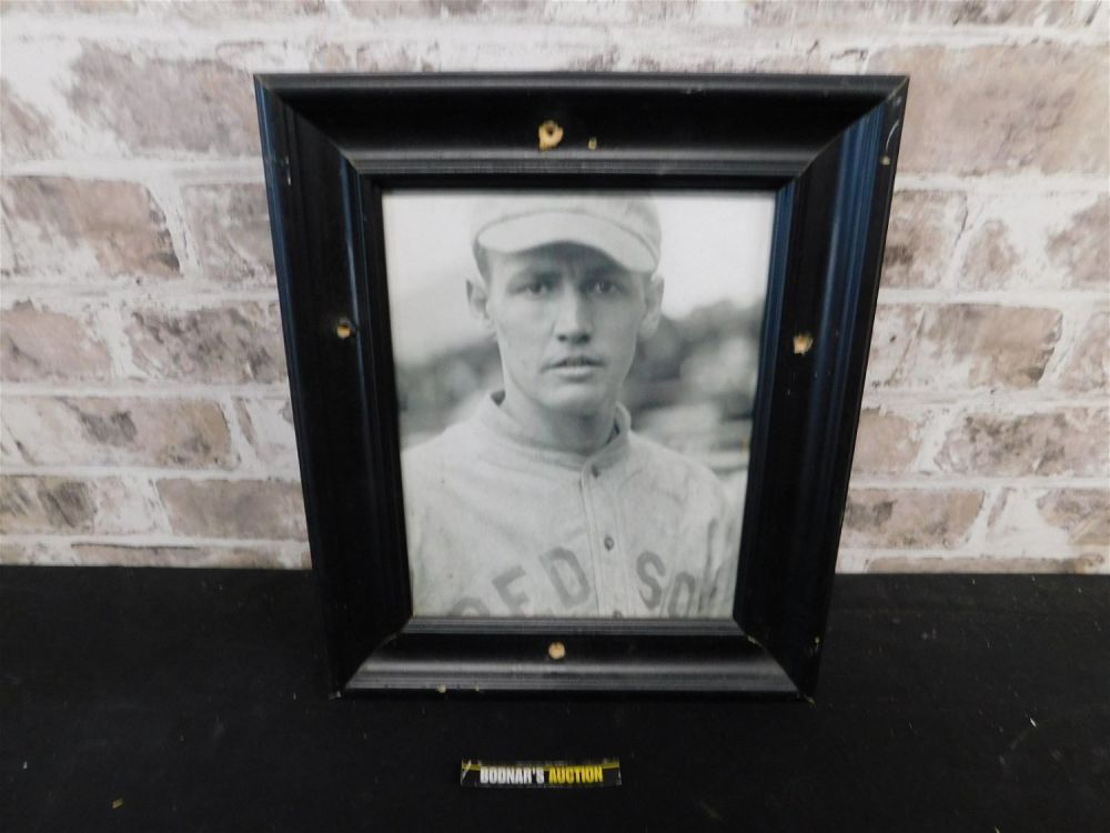Lot 248: Framed Copy of Smokey Joe Wood