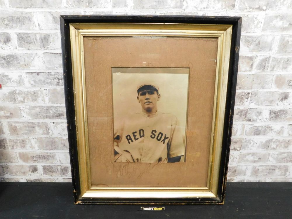 Lot 249: Framed Copy of Smokey Joe Wood