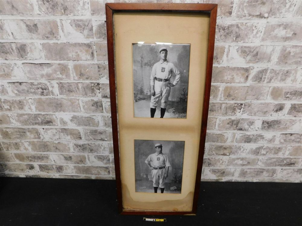 Lot 250: Framed Copy of 1897 Portraits of Jimmy Collins and Hugh
