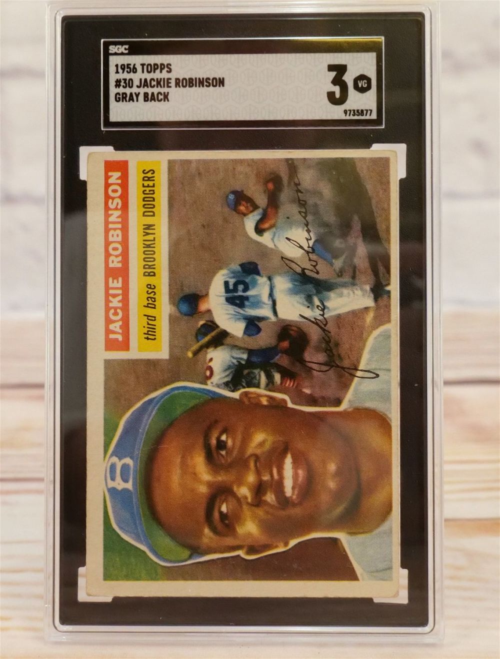 Lot 152: Jackie Robinson 1956 Topps Baseball Card - SGC 3.0
