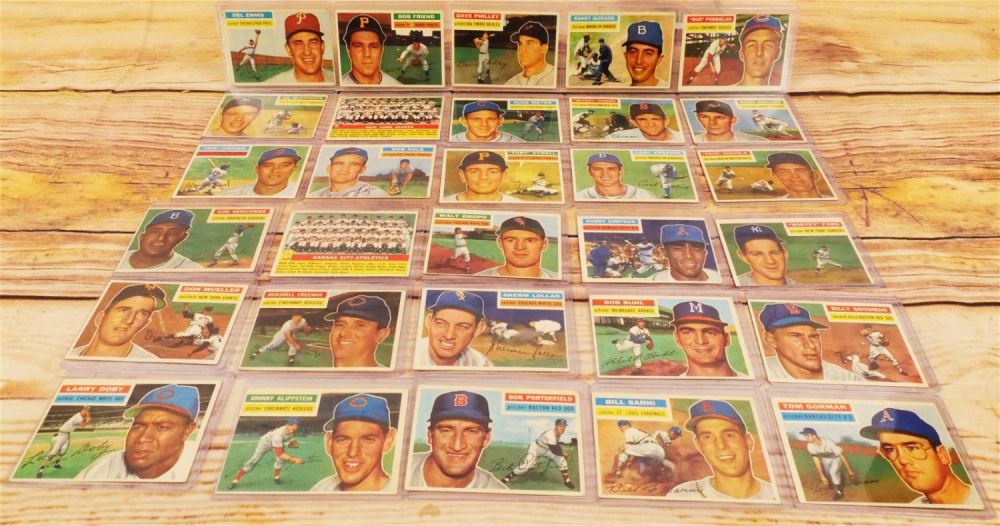 Lot 160: Lot of 30 Topps 1956 Baseball Cards