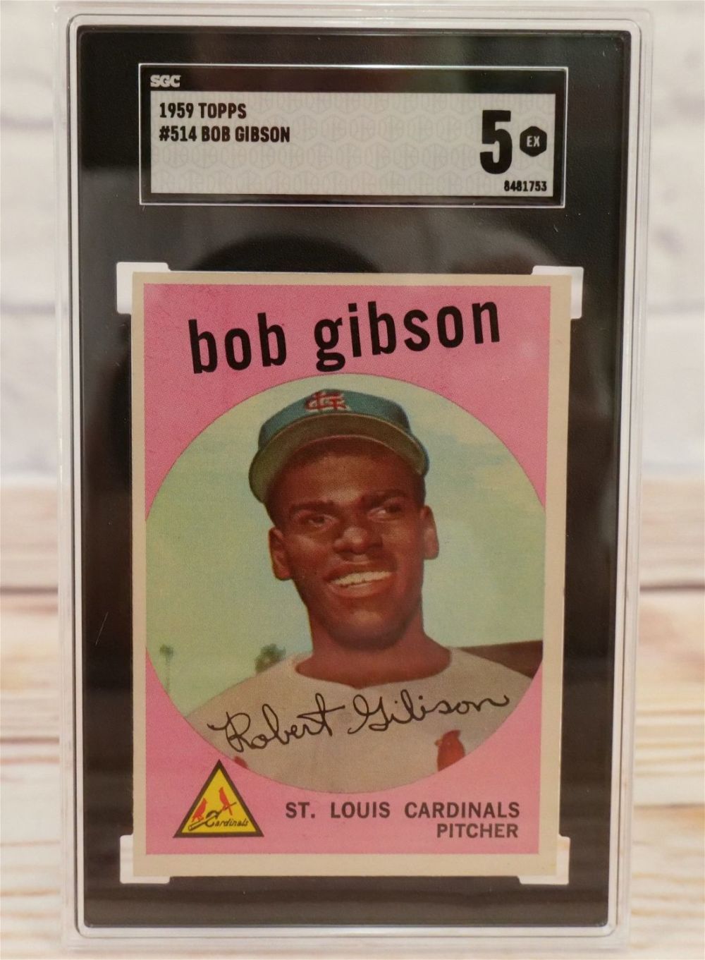 Lot 238: Bob Gibson 1959 Topps Rookie Card - SGC 5