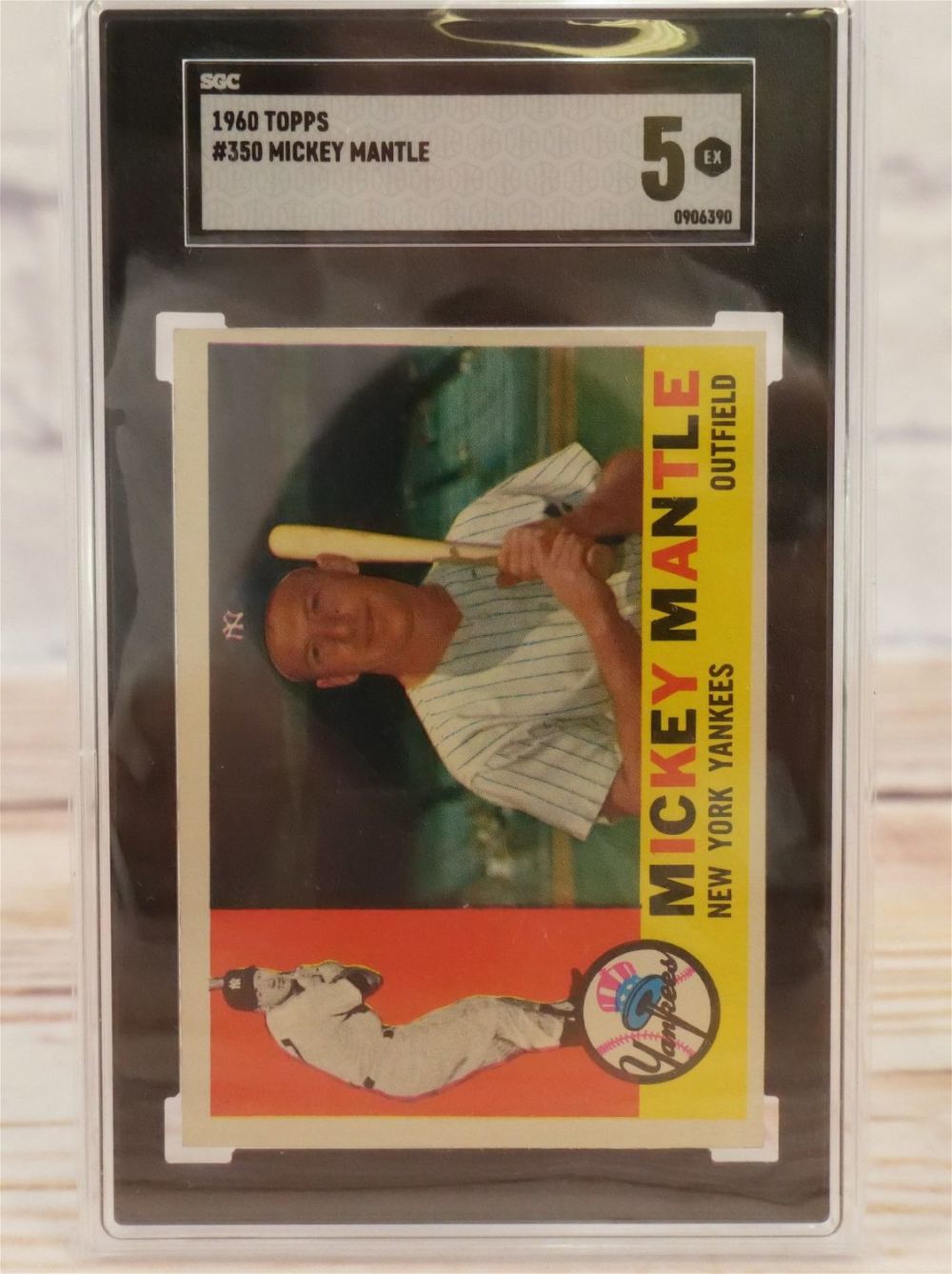 Lot 257: Mickey Mantle Topps 1960 Baseball Card - SGC 5.0