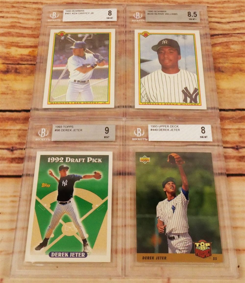 Lot 317: Lot of 4 Beckett Graded 1990's Baseball Cards