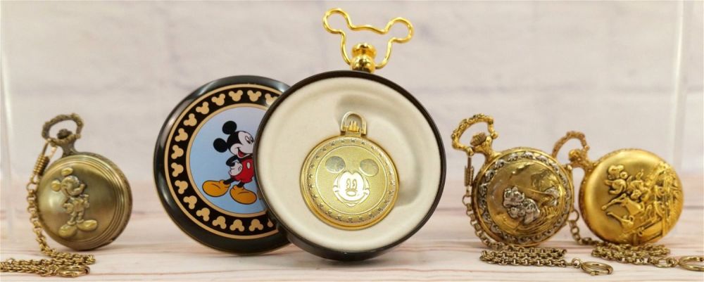 Lot 200: Lot of 4 Disney Verichron Pocket Watches