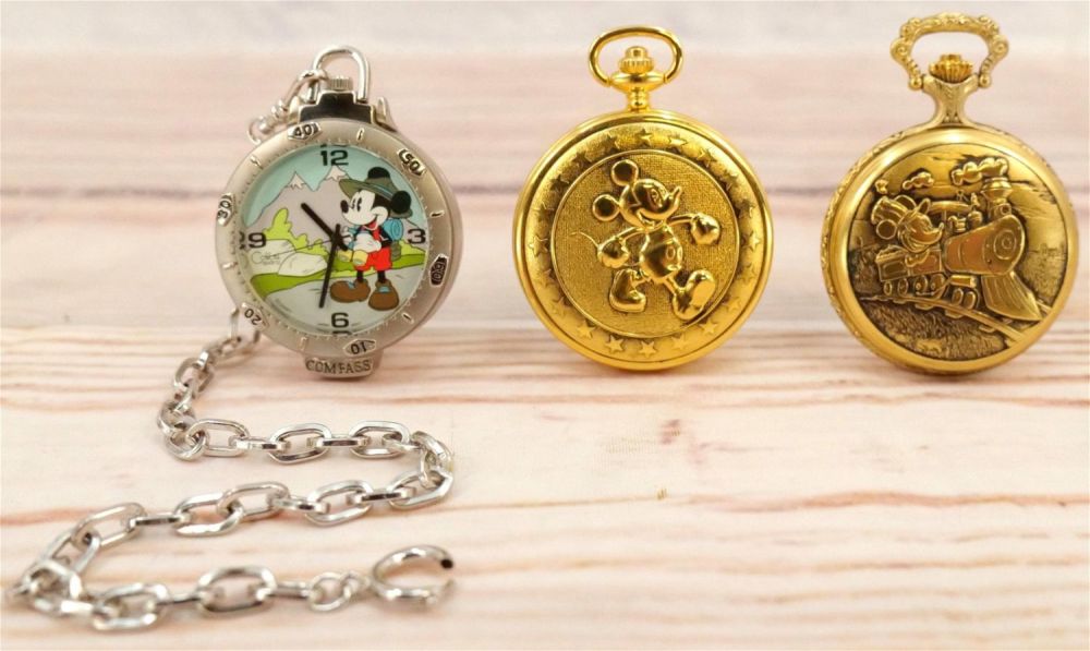 Lot 201: Lot of 3 Colibri Disney Pocket Watches