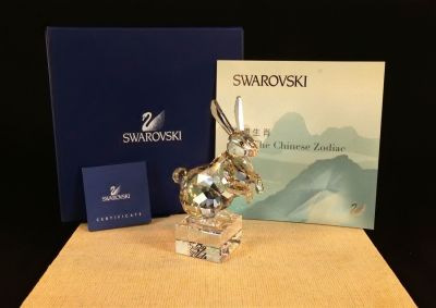 Lot 231 - Swarovski Crystal Chinese Zodiac Rabbit Figurine - Bodnar's ...