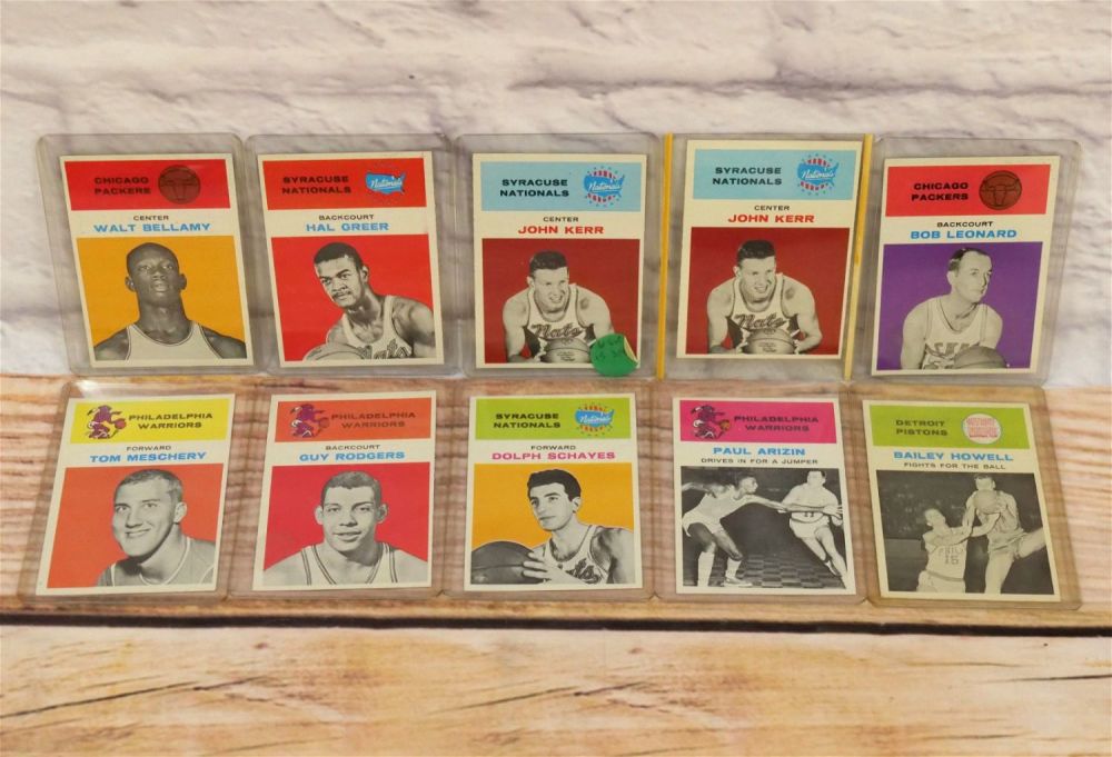 Lot 154: Lot of 10 Fleer 1961-62 Basketball Cards