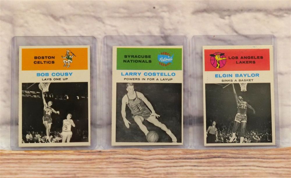 Lot 156: Lot of 3 Fleer 1961-62 Basketball Cards