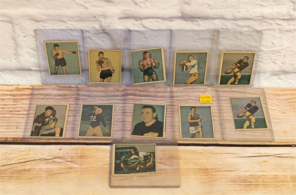 Lot 162: Lot of 11 Berks Ross 1951 Hit Parade of Champions Cards