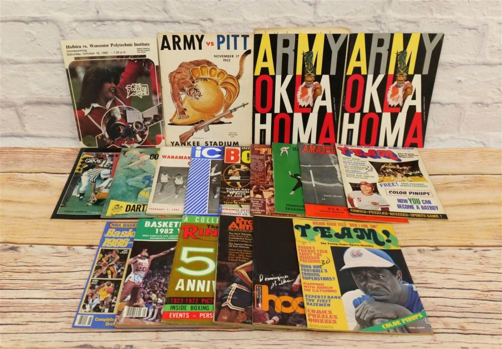 Lot 164: Lot of Mixed Sports Magazines and Programs