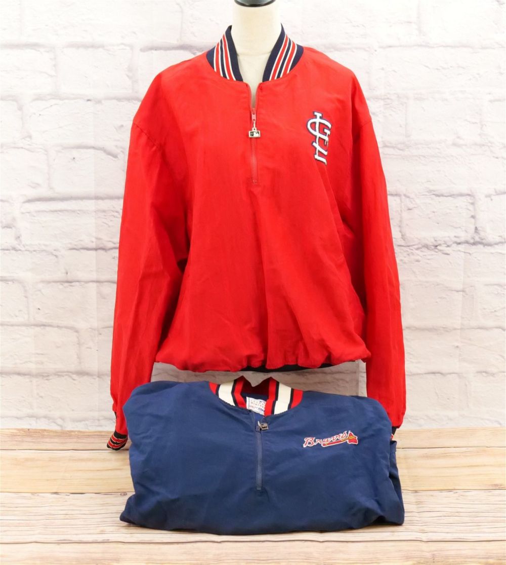 Lot 173: Lot of 2 Vintage MLB Starter Windbreaker Pullover Jackets