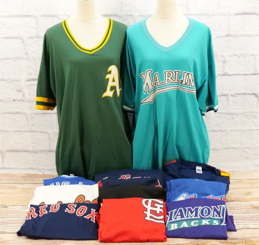Lot 186: Lot of 12 Vintage MLB Shirts - Circa 1990's