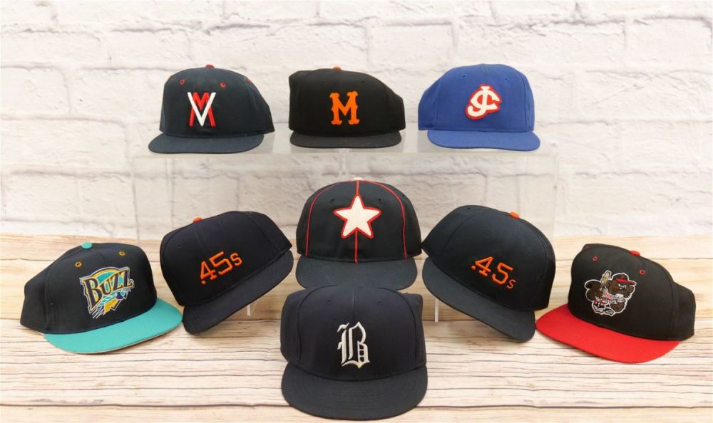 Lot 196: Lot of 9 Vintage Fitted Baseball Hats