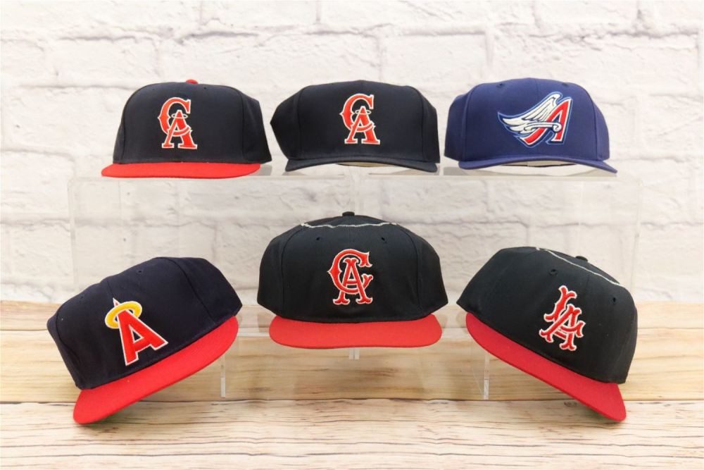 Lot 201: Lot of 6 Vintage California Angels Fitted Baseball Hats