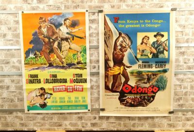 Lot of 2 Movie Posters including Never So Few Starring Frank Sinatra and Gina Lollobrigida and 