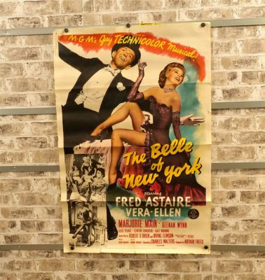 The Belle of New York Movie Poster (1952) Starring Fred Astaire and Vera-Ellen #52-101. Has 