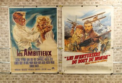 Lot of 2 Oversized One Sheet Movie Posters - Both Linen Backed. Including Les Ambitieux (1964) 