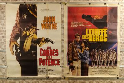 Lot of 2 Oversized One Sheet French Movie Posters. Including L'Etoffe Des Heros (1983) US Movie 
