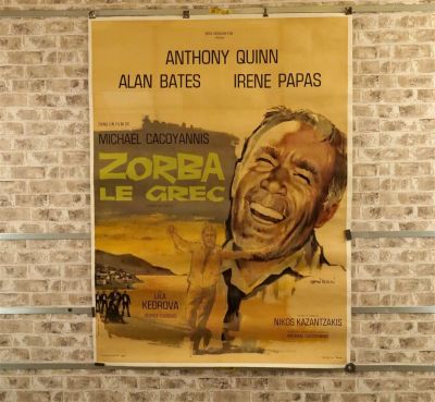 Zorba de Grec - French Cinema Poster. Zorba de Grec (1964) French Cinema Poster for Zorba the 