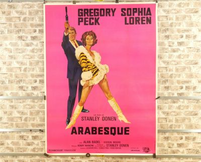 Arabesque Oversized French One Sheet Movie Poster (1966) - Linen Backed. Starring Gregory Peck 