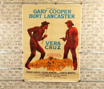 Vera Cruz Oversized French One Sheet Movie Poster (1954) - Linen Backed. Starring Gary Cooper 