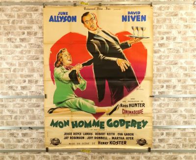 Mon Homme Godfrey Oversized One Sheet Movie Poster (1936). US Movie Translation "My Man 